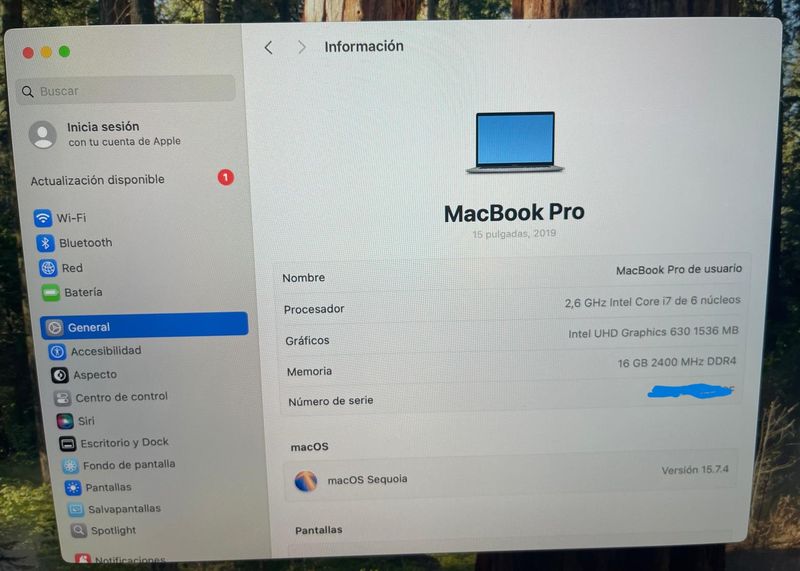 MacBook Pro 15 2019 Plata afbeelding 6