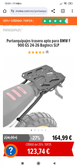 Givi Soporte Top Case BMW F900GS