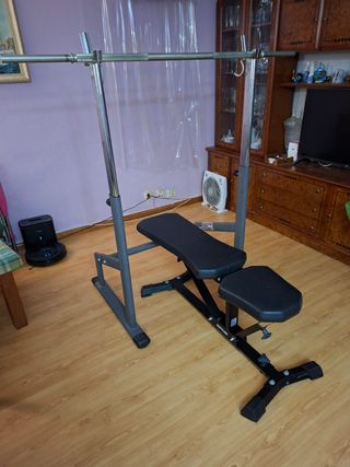 Banco musculación Kettler Pro + Rack