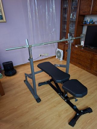 Banco musculación Kettler Pro + Rack