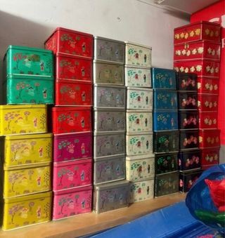 2 Cajas Metálicas Decoradas