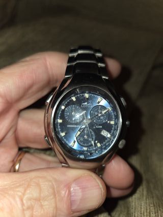 Reloj Lotus Cronógrafo Azul y Plateado