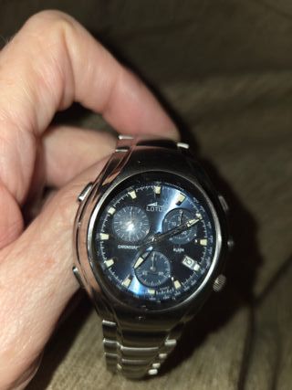 Reloj Lotus Cronógrafo Azul y Plateado