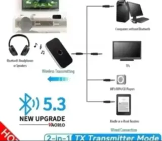 Transmisor Receptor Audio Bluetooth 5.3 B6 -600mAh
