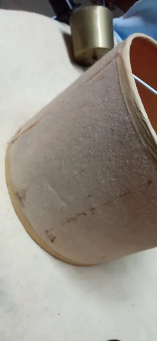 Lampada sospensione vintage rattan e tessuto