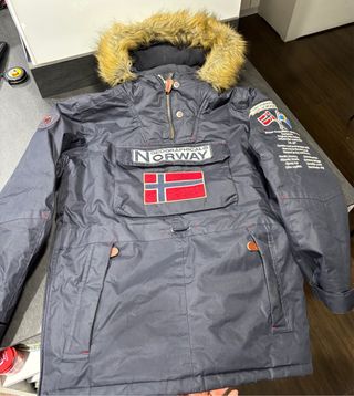 Anorak Geographical Norway Azul Marino Talla 14
