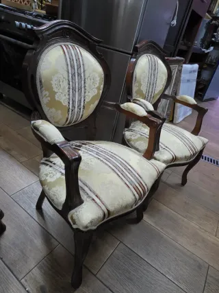 Pareja de sillones vintage madera