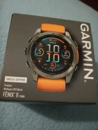 Reloj Garmin Fénix 8 51mm Zafiro Naranja