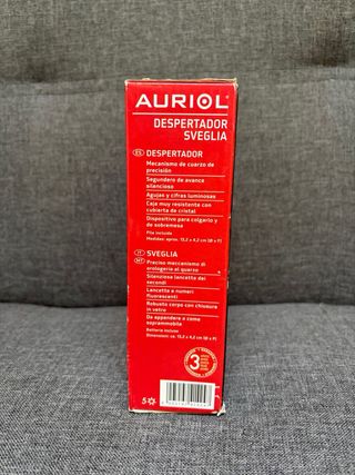 Reloj despertador Auriol rojo