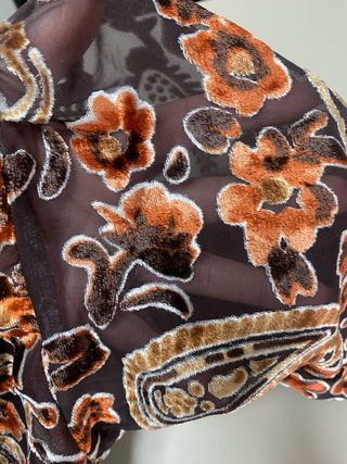 Blusa Boho Peace + Love Owls Terciopelo T.40