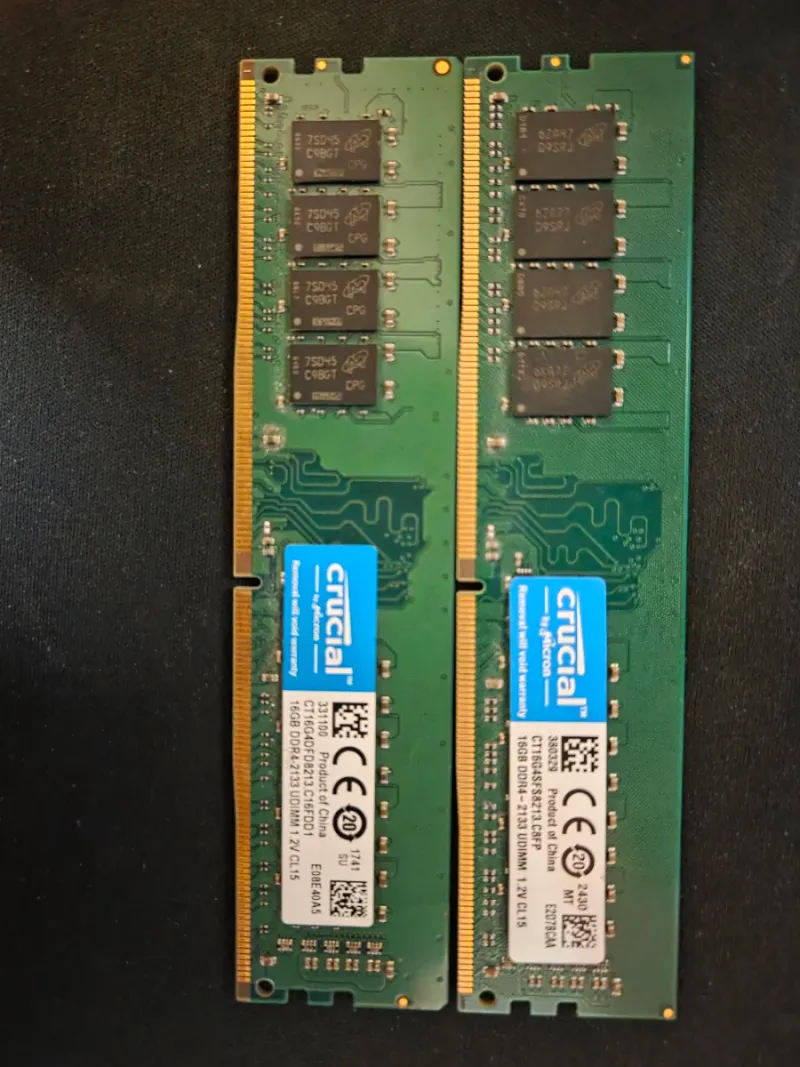 32GB de RAM DDR4 (2X 16 perfecto para dual chanel)