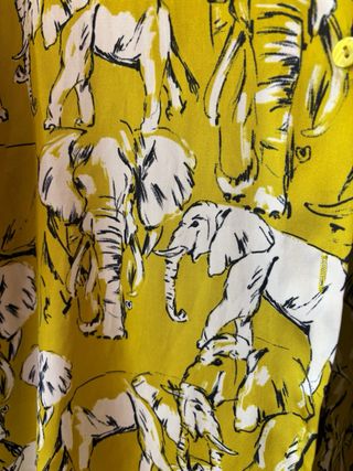 Camisa estampada amarilla zara L