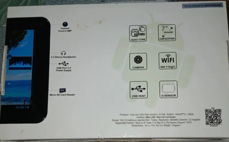 Tablet Storex eZee'Tab7Q12-s 8GB Negra afbeelding 2