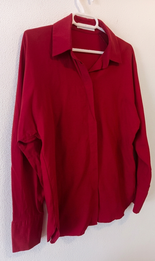 Camisa Mango Roja Mujer Talla XS Elegante