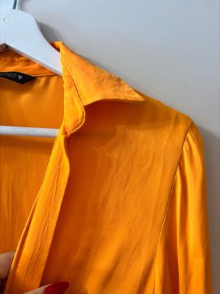 Vestido naranja zara xs