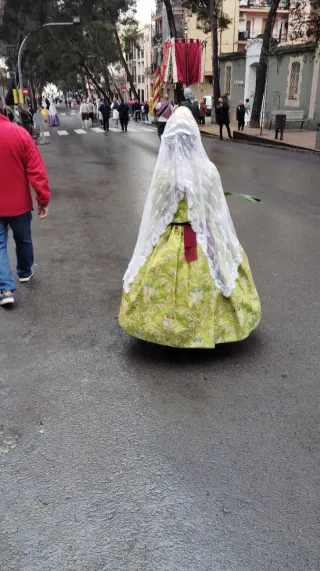 Traje de Fallera oro y verde