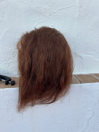 Cabeza de maniquí pelo natural.