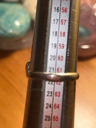 Anillo Plata 925 Corazón Larimar Talla 21