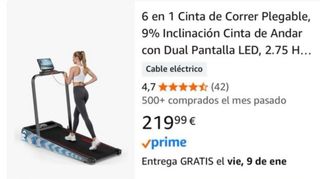 Cinta de correr plegable