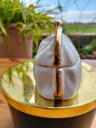 Portagioie Limoges borsellino porcellana vintage