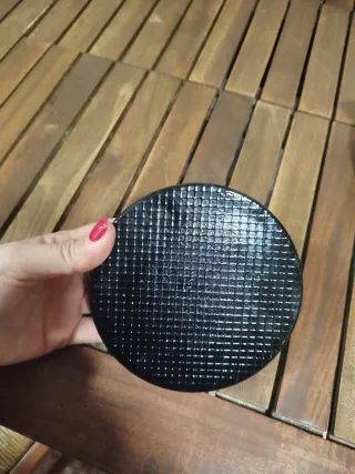 Cenicero de cristal azul