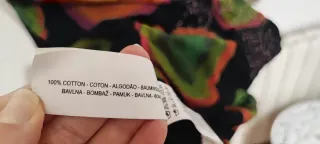 Vestido Desigual Negro Estampado Flores