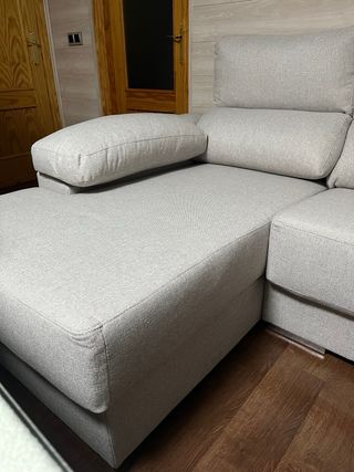 Sofá Chaise longue Noemi gris claro