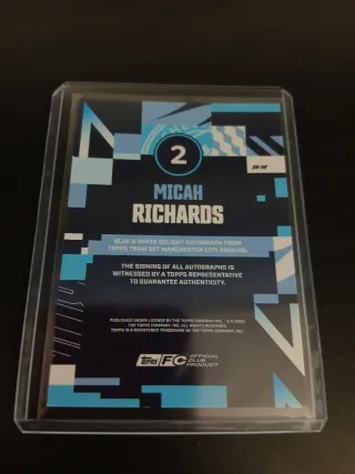 Carta Futbol Micah Richards Firma Topps