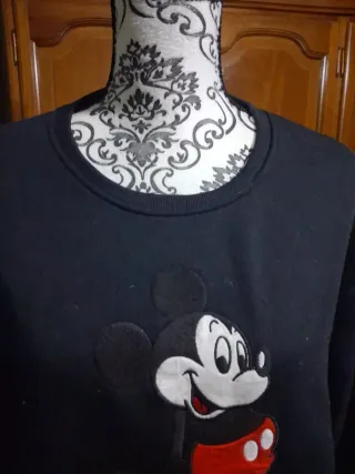 Sudadera Mickey Mouse XL Negra Oversize