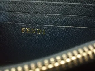 Portafoglio Fendi FF Nero/Blu