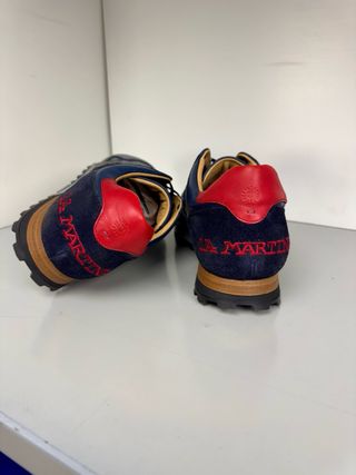 La Martina Sneakers Pelle Uomo Blu/Rosso