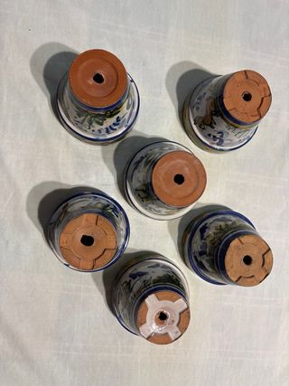 Macetero de forja con 6 macetas