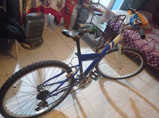 Bicicleta Montaña Azul y Blanca