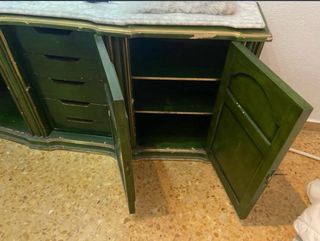 Mueble Entrada Madera y Mármol