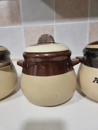 Set 3 Recipientes Cerámica Nuevo