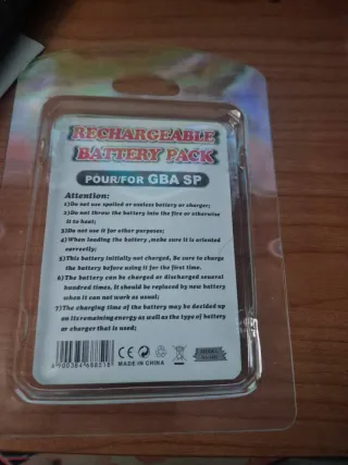 Batería Li-ion para Game Boy Advance SP