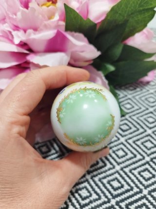 Portagioie Uovo Decorato Fiori