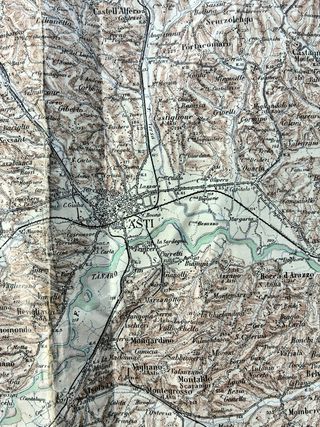 Cartina Nord Italia 1939 - Esercitazioni militari
