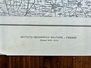Cartina Nord Italia 1939 - Esercitazioni militari