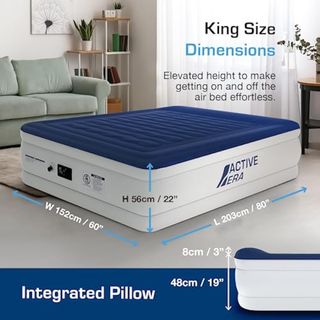 Active Era Cama de Aire AB-S1-EU REACONDICIONADO marcas minimas, Seminuevo (203 x 152 x 56 cm)