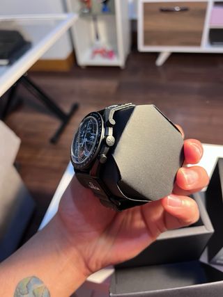 Omega Speedmaster Negro y Plateado