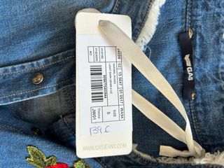 Camisa vaquera GAS bordada flores T.36