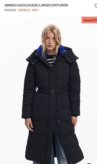 Abrigo largo Desigual negro