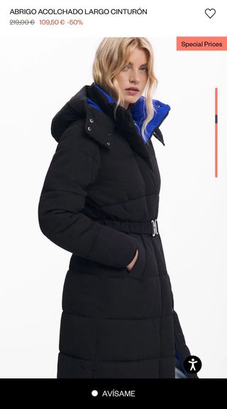 Abrigo largo Desigual negro