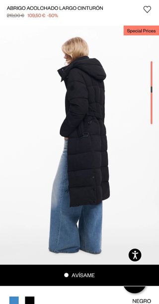 Abrigo largo Desigual negro