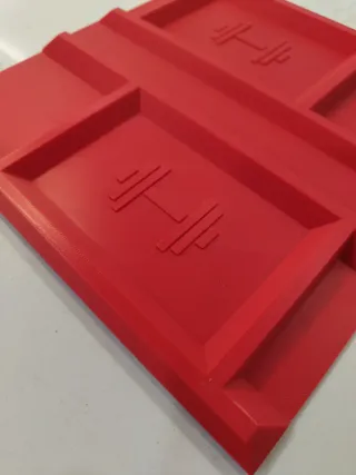 Soporte para mancuernas rojo