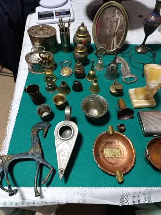 Lote vintage de objetos decorativos oferta