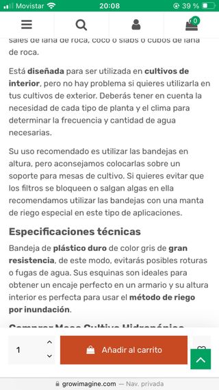 2 Mesas de cultivo Grow Table 1.2