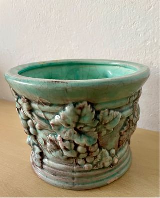 Macetero Cerámica Manises Hispania Vintage