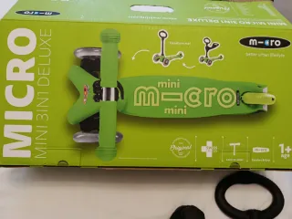 Monopatín Micro Mini Verde 3 Ruedas